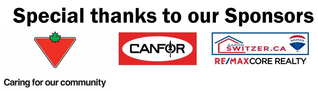 Event sponsors Canadian Tire, Canfor and Aaron Switzer Realty