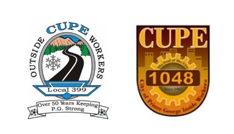 Logos for CUPE 399 and 1048